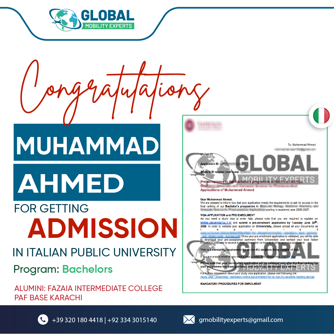 Admission Ahmed